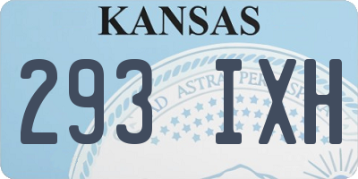KS license plate 293IXH