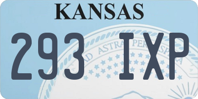 KS license plate 293IXP