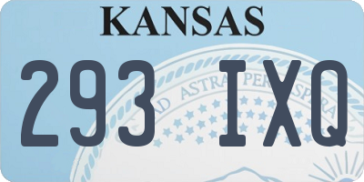 KS license plate 293IXQ