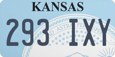 KS license plate 293IXY