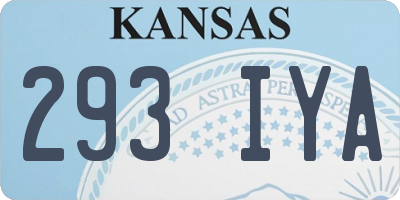 KS license plate 293IYA