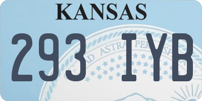 KS license plate 293IYB