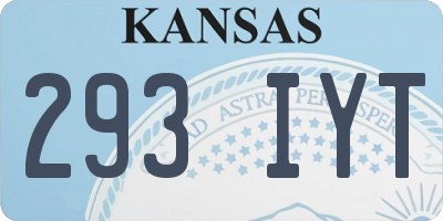 KS license plate 293IYT