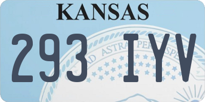 KS license plate 293IYV