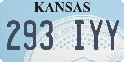 KS license plate 293IYY