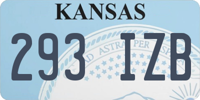 KS license plate 293IZB