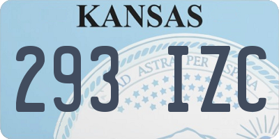 KS license plate 293IZC