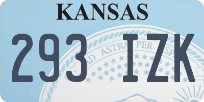 KS license plate 293IZK