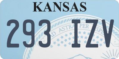 KS license plate 293IZV