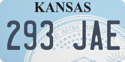 KS license plate 293JAE