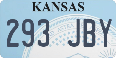 KS license plate 293JBY