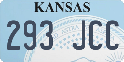KS license plate 293JCC