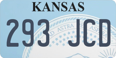 KS license plate 293JCD