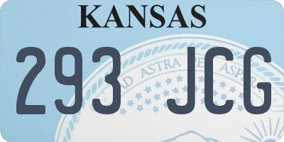 KS license plate 293JCG