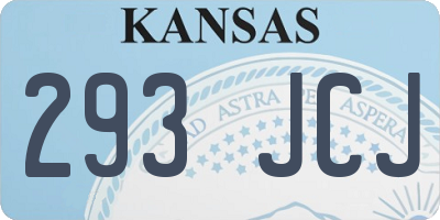 KS license plate 293JCJ