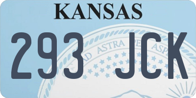 KS license plate 293JCK
