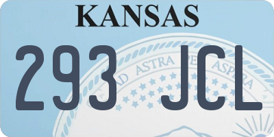 KS license plate 293JCL