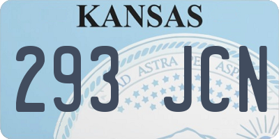 KS license plate 293JCN