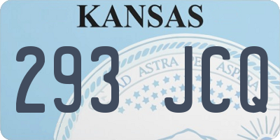 KS license plate 293JCQ