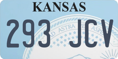KS license plate 293JCV