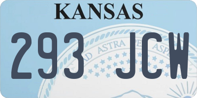 KS license plate 293JCW