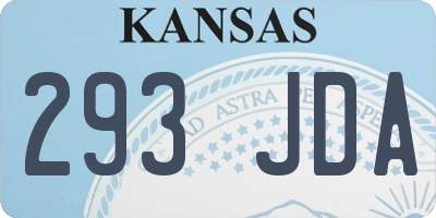 KS license plate 293JDA