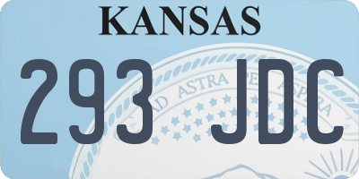 KS license plate 293JDC