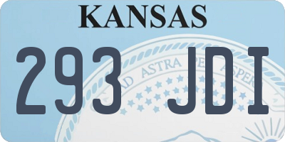KS license plate 293JDI