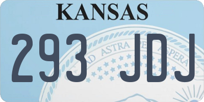 KS license plate 293JDJ