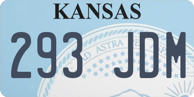 KS license plate 293JDM