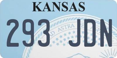 KS license plate 293JDN