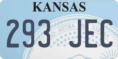 KS license plate 293JEC