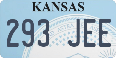 KS license plate 293JEE