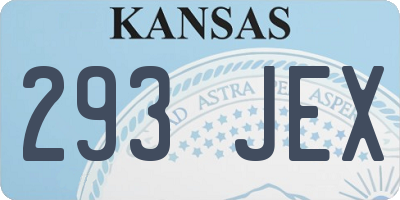 KS license plate 293JEX