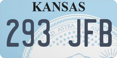 KS license plate 293JFB