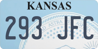 KS license plate 293JFC