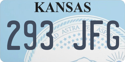 KS license plate 293JFG
