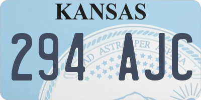 KS license plate 294AJC