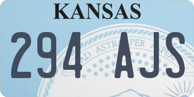 KS license plate 294AJS