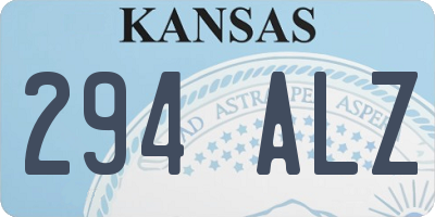 KS license plate 294ALZ