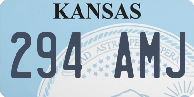 KS license plate 294AMJ