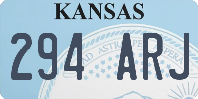 KS license plate 294ARJ