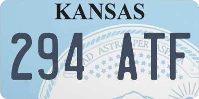 KS license plate 294ATF