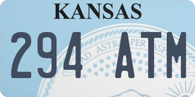 KS license plate 294ATM
