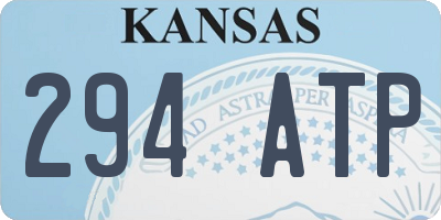 KS license plate 294ATP