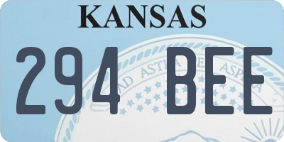 KS license plate 294BEE