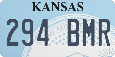 KS license plate 294BMR