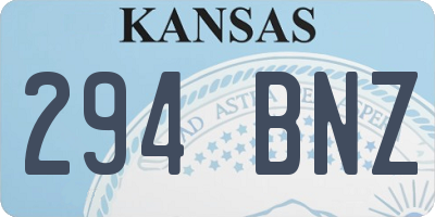 KS license plate 294BNZ