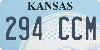 KS license plate 294CCM