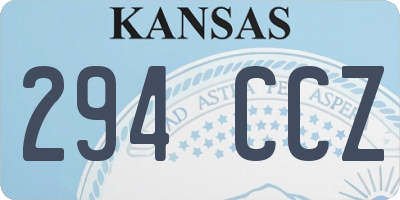 KS license plate 294CCZ